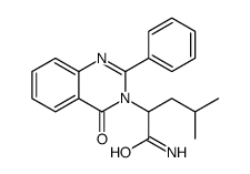 4-methyl-2-(4-oxo-2-phenylquinazolin-3-yl)pentanamide结构式