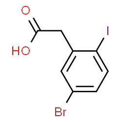 Benzeneacetic acid, 5-bromo-2-iodo- Structure