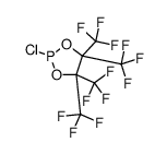 2-chloro-4,4,5,5-tetrakis(trifluoromethyl)-1,3,2-dioxaphospholane Structure