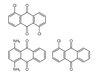1-chloroanthracene-9,10-dione,1,4-diaminoanthracene-9,10-dione,1,5-dichloroanthracene-9,10-dione结构式
