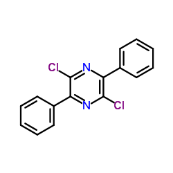 2,5-Dichloro-3,6-diphenylpyrazine Structure