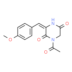 1-ACETYL-3-[(4-METHOXYPHENYL)METHYLENE]TETRAHYDRO-2,5-PYRAZINEDIONE Structure