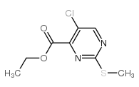 5-氯-2-(甲硫基)嘧啶-4-羧酸乙酯结构式