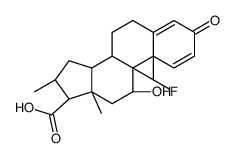 (8S,9R,10S,11S,13S,14S,16R,17R)-9-fluoro-11-hydroxy-10,13,16-trimethyl-3-oxo-7,8,11,12,14,15,16,17-octahydro-6H-cyclopenta[a]phenanthrene-17-carboxylic acid Structure