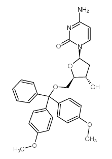 5'-O-(4,4'-DIMETHOXYTRITYL)-2'-DEOXYCYTIDINE结构式