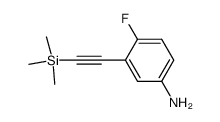 4-fluoro-3-[(trimethylsilyl)ethynyl]aniline结构式