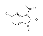 1-Acetyl-6-chloro-4-methyl-1H-pyrrolo[2,3-b]pyridine-2,3-dione Structure