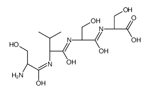(2S)-2-[[(2S)-2-[[(2S)-2-[[(2S)-2-amino-3-hydroxypropanoyl]amino]-3-methylbutanoyl]amino]-3-hydroxypropanoyl]amino]-3-hydroxypropanoic acid Structure