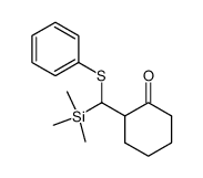 2-[(phenylthio)trimethylsilylmethyl]cyclohexanone Structure
