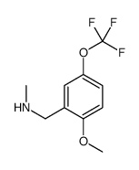 1-[2-methoxy-5-(trifluoromethoxy)phenyl]-N-methylmethanamine Structure