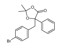 5-[(4-bromophenyl)methyl]-2,2-dimethyl-5-phenyl-1,3-dioxolan-4-one Structure