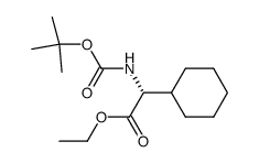 ethyl (R)-N-(tert-butoxycarbonyl)-cyclohexylglycinate Structure