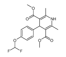 2,6-Dimethyl-3,5-dimethoxycarbonyl-4-(p-difluoromethoxyphenyl)-1,4-dih ydropyridine结构式