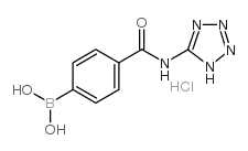 4-(1H-替硝唑-5-基氨基甲酰基)苯硼酸盐酸盐结构式
