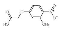 (3-甲基-4-硝基苯氧基)乙酸结构式