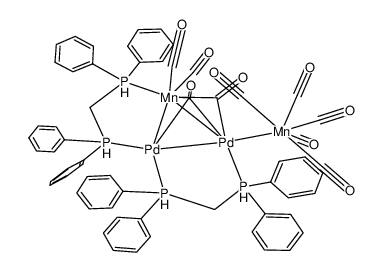 {(palladium)2(manganese)2(carbonyl)8(μ3-carbonyl)(μ-dppm)2} Structure