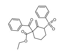 ethyl 1-benzoyl-2-methylene-3-(phenylsulfonyl)-cyclohexane-1-carboxylate Structure
