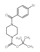 4-(4-溴-苯甲酰基)-哌嗪-1-羧酸叔丁酯结构式