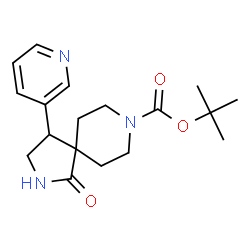 tert-butyl 1-oxo-4-(pyridin-3-yl)-2,8-diazaspiro[4.5]decane-8-carboxylate Structure