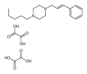 oxalic acid,1-pentyl-4-(3-phenylprop-2-enyl)piperazine结构式