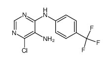 6-chloro-N(4)-(4-trifluoromethylphenyl)pyrimidine-4,5-diamine结构式