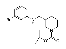 1-Boc-3-[(3-溴苯氨基)-甲基]-哌啶结构式