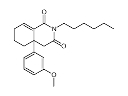 N-(n-Hexyl)-4a-(m-methoxyphenyl)-1,3-diketo-1,2,3,4,4a,5,6,7-octahydroisoquinoline Structure