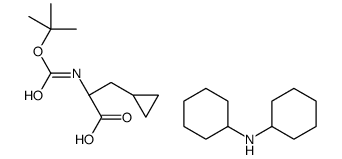 (S)-2-((叔丁氧基羰基)氨基)-3-环丙基丙酸结构式