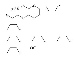 tributyl-[2-[4-(2-tributylstannylsulfanylethylsulfanyl)butylsulfanyl]ethylsulfanyl]stannane结构式