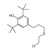 2,6-ditert-butyl-4-[3-(2-chloroethylsulfanyl)propyl]phenol结构式