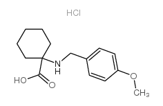 1-(4-甲氧基-苄基氨基)-环己烷羧酸盐酸盐结构式