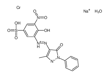 sodium [3-[(4,5-dihydro-3-methyl-5-oxo-1-phenyl-1H-pyrazol-4-yl)azo]-4-hydroxy-5-nitrobenzenesulphonato(3-)]hydroxychromate(1-) Structure