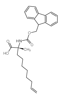 (2R)-2-N-芴甲氧羰基氨基-2-甲基-9-癸烯酸结构式