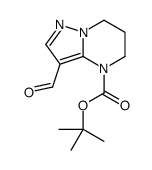 3-甲酰基-6,7-二氢吡唑并[1,5-a]嘧啶-4(5h)-羧酸叔丁酯结构式