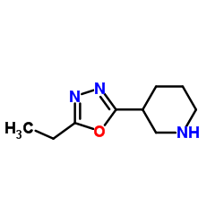 3-(5-Ethyl-1,3,4-oxadiazol-2-yl)piperidine结构式
