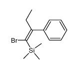 (E)-1-bromo-2-phenyl-1-(trimethylsilyl)-1-butene结构式