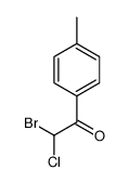 2-bromo-2-chloro-1-(4-methylphenyl)ethanone Structure