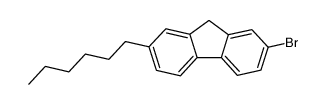 2-bromo-7-hexyl-9H-fluorene Structure