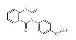 2-疏基-3-(4-甲氧基苯基)喹唑啉-4(3h)-酮结构式