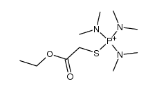 tris(dimethylamino)((2-ethoxy-2-oxoethyl)thio)phosphonium Structure
