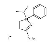 3-amino-1-isopropyl-1-phenyl-4,5-dihydro-1H-pyrazol-1-ium iodide结构式