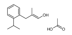 acetic acid,2-methyl-3-(2-propan-2-ylphenyl)prop-1-en-1-ol结构式
