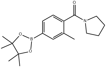 3-甲基-4-(吡咯烷-1-基甲酰基)苯硼酸频哪醇酯图片