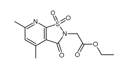 2H-2-ethoxycarbonylmethyl-4,6-dimethylpyrido<3,2-d>isothiazol-3-one-1,1-dioxide结构式