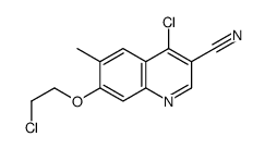 4-Chloro-7-(2-chloroethoxy)-6-methyl-3-quinolinecarbonitrile Structure