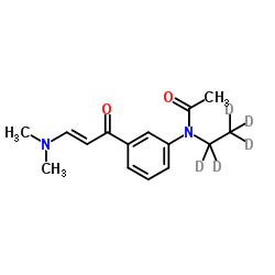 N-[3-[3-(Dimethylamino)-1-oxo-2-propenyl]phenyl]-N-ethylacetamide-d3结构式