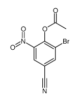 (2-bromo-4-cyano-6-nitrophenyl) acetate结构式