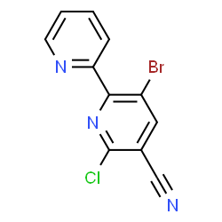 3-Bromo-6-chloro-2,2'-bipyridine-5-carbonitrile Structure