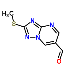2-(Methylsulfanyl)[1,2,4]triazolo[1,5-a]pyrimidin-6-carbaldehyd结构式