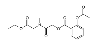 2-Acetoxy-benzoic acid (ethoxycarbonylmethyl-methyl-carbamoyl)-methyl ester结构式